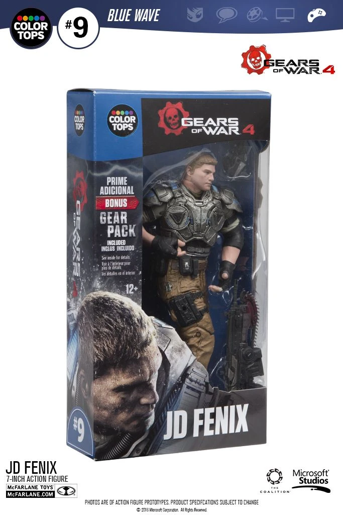 Gears Of War 4 - JD Fenix 18cm Color Tops Figur 1 Gears Of War 4 - JD Fenix 18cm Color Tops Figur